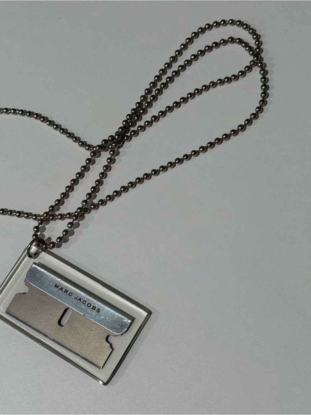 Marc Jacobs Special Items LIL WAYNE Silver Razor Blade Necklace - Picture 3 of 3